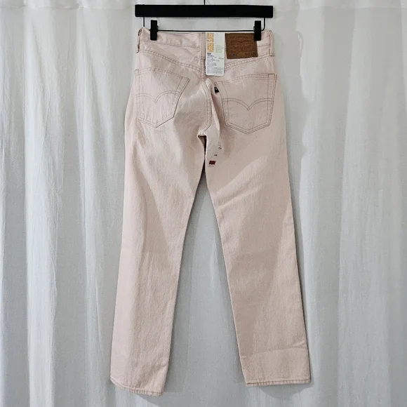 Levi's Fresh Pink 501 Original Straight Legs Jean's Women's Size 27X28 - Picture 2 of 7